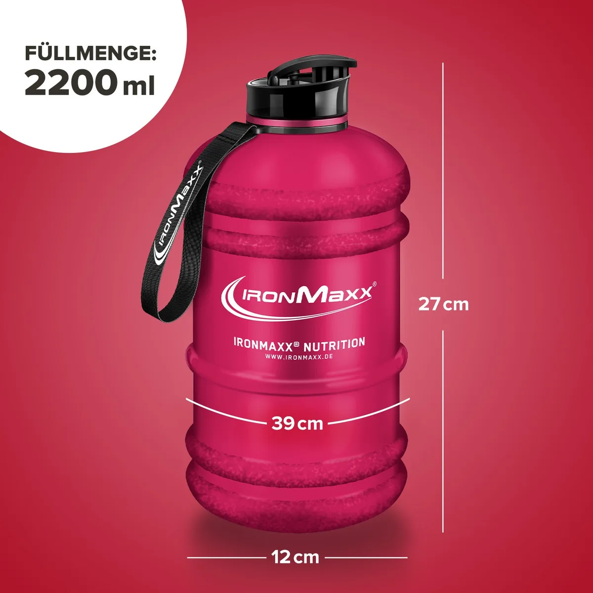 Water Gallon (2200ml) - Matt Rot – Bild 5
