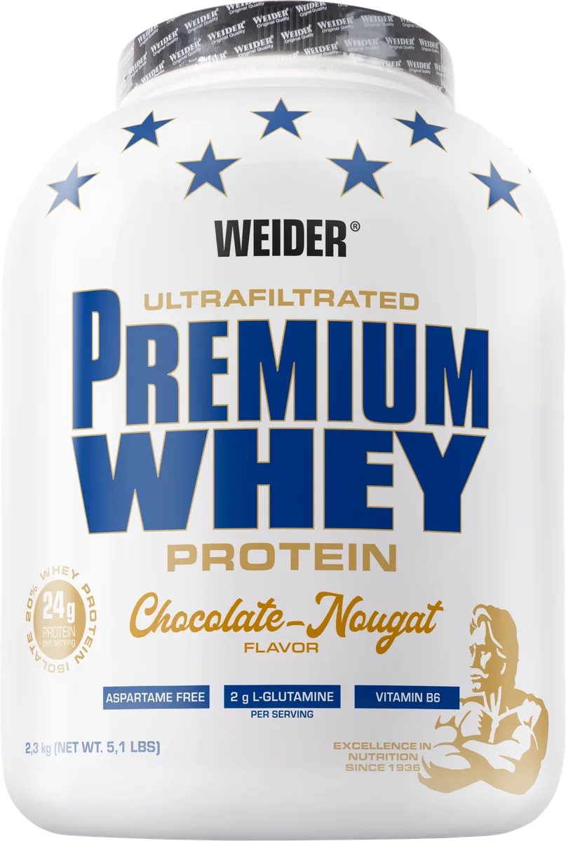 Premium Whey Protein (2300g) Schoko-Nougat – Bild 2