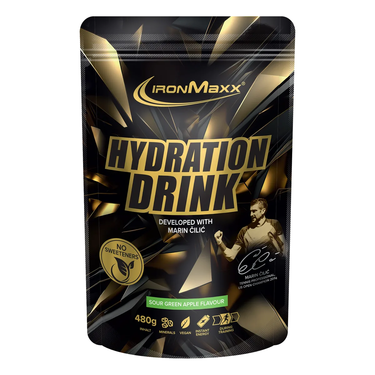 Hydration Drink Pulver Marin Čilić (480g) - Sour Green Apple – Bild 2