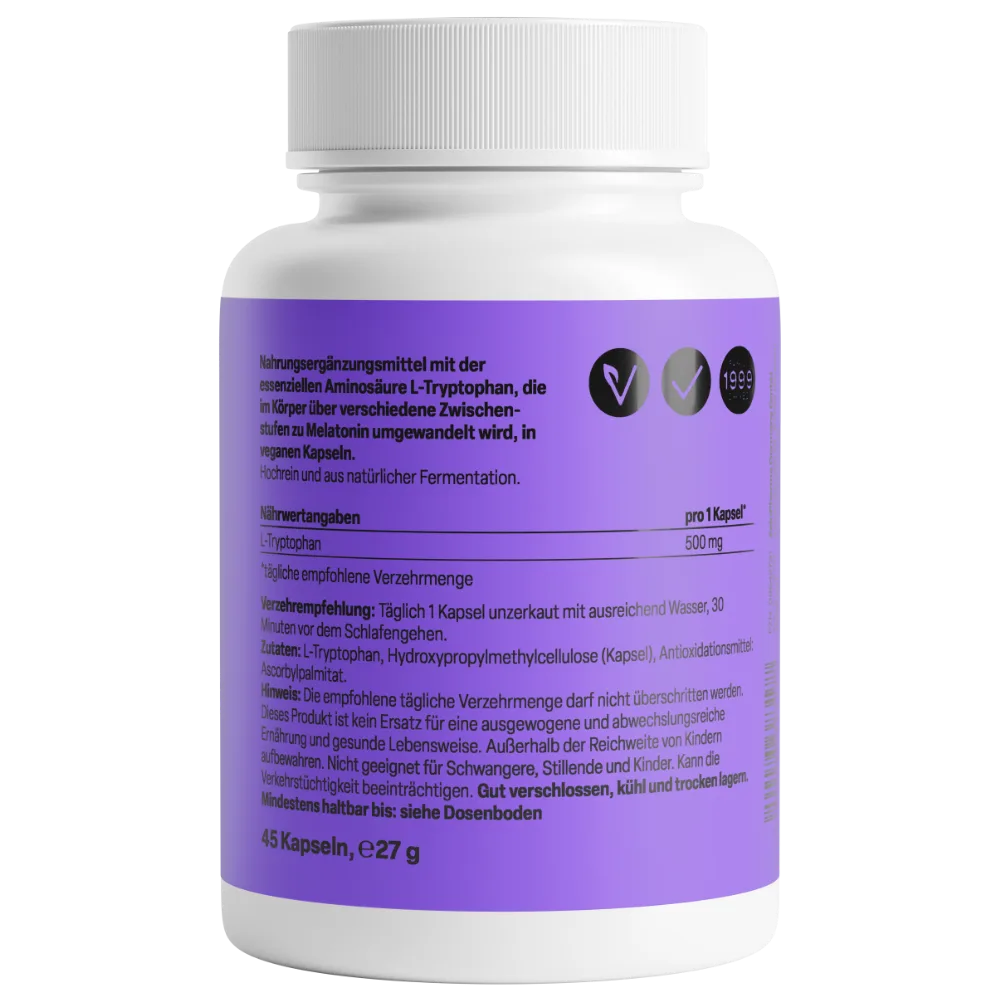 L-Tryptophan 500mg (45 Kapseln) – Bild 2