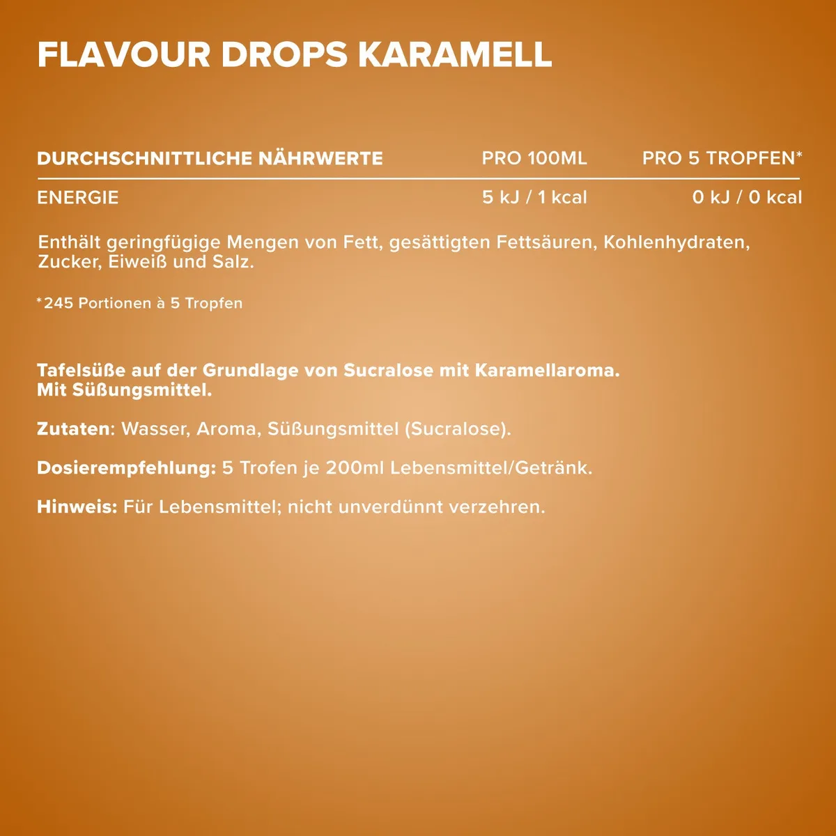 Flavour Drops (50ml) - Karamell – Bild 4