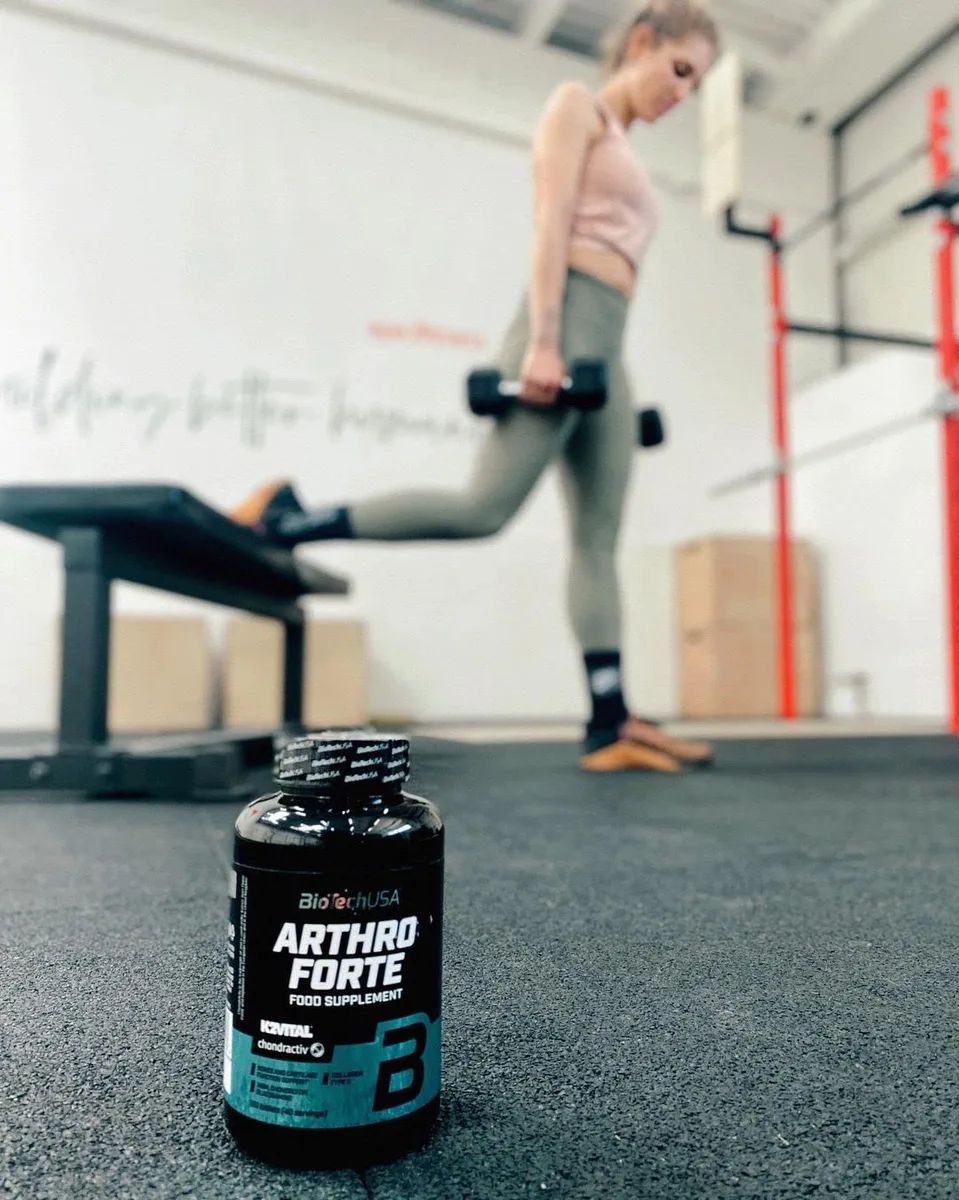 BioTechUSA Arthro Forte, Nahrungsergänzungsmitteltablette mit Pflanzenextrakten, MSM, Glukosamin, Chondroitin, MSM, hydrolysiertem Knorpelpulver und Vitamin C, 120 Tabletten – Bild 6