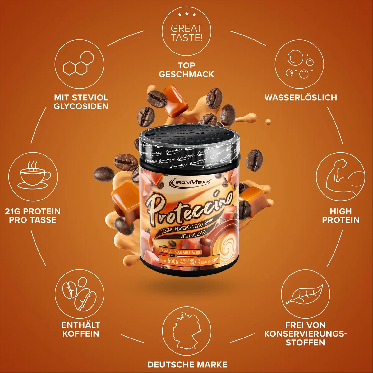 Proteccino (500g) - Caramel Macchiato – Bild 5