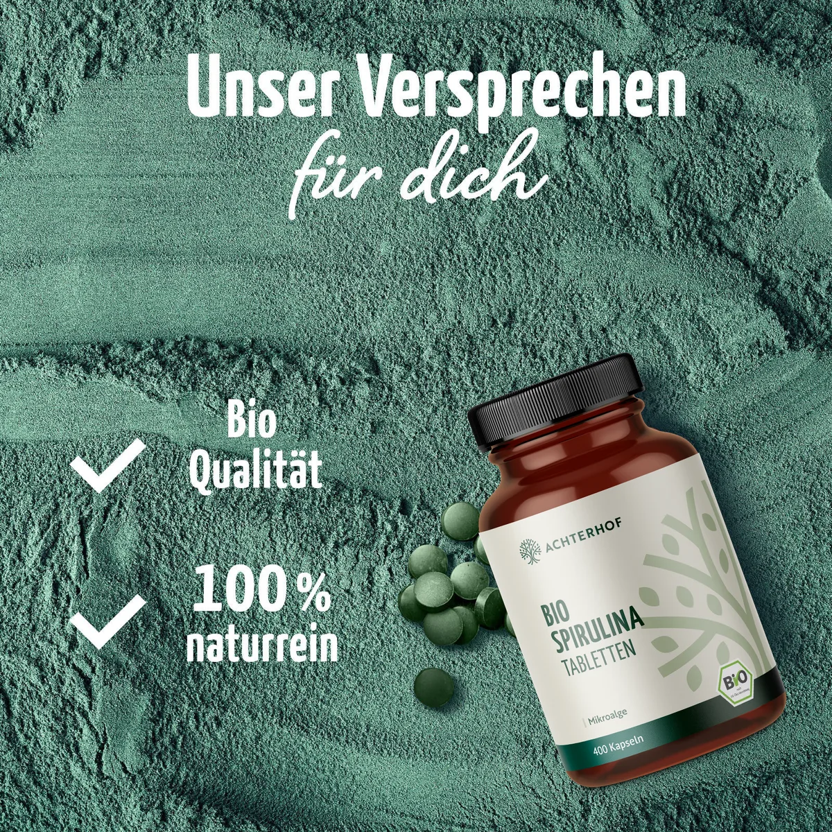 Spirulina Algen Tabletten Bio (400 Tabletten) – Bild 3