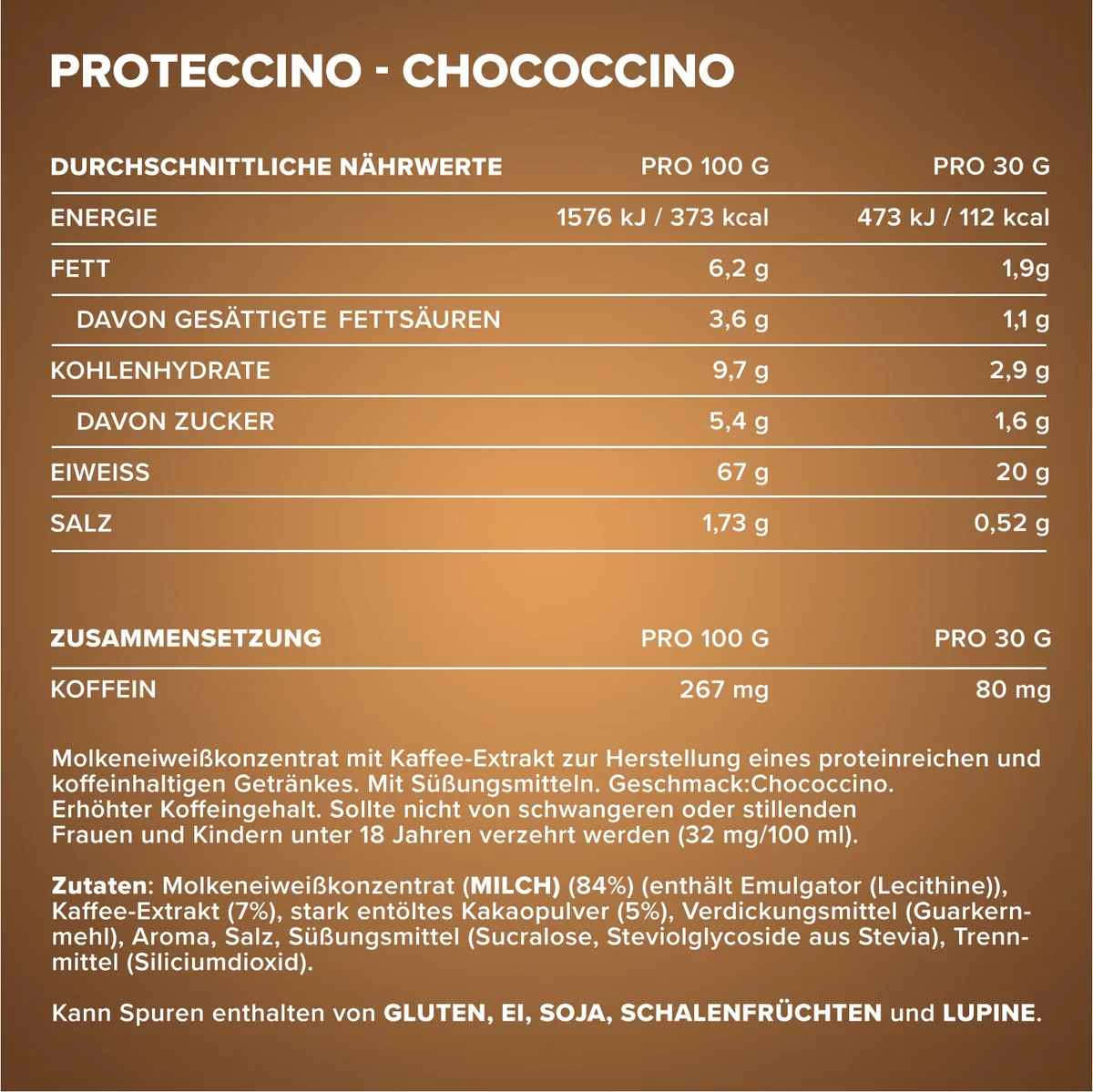 Proteccino (500g) - Chocolate – Bild 4