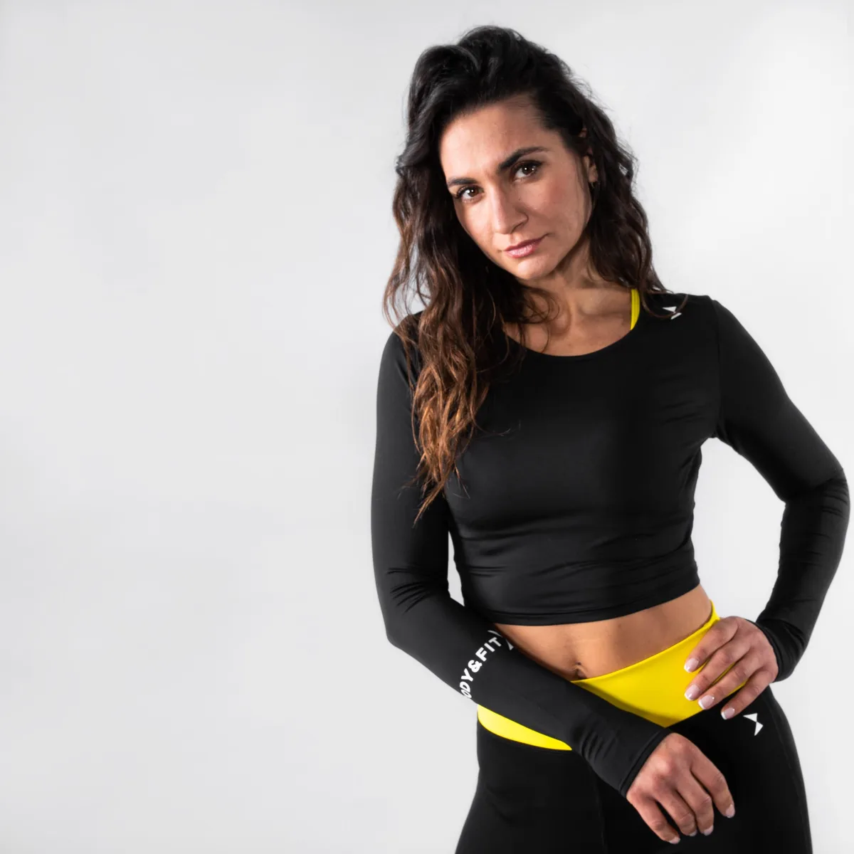 Perfection stretch Cropped top Zwart / L – Bild 2