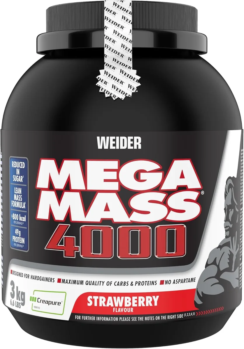 Mega Mass 4000 (3000g) Erdbeere – Bild 3
