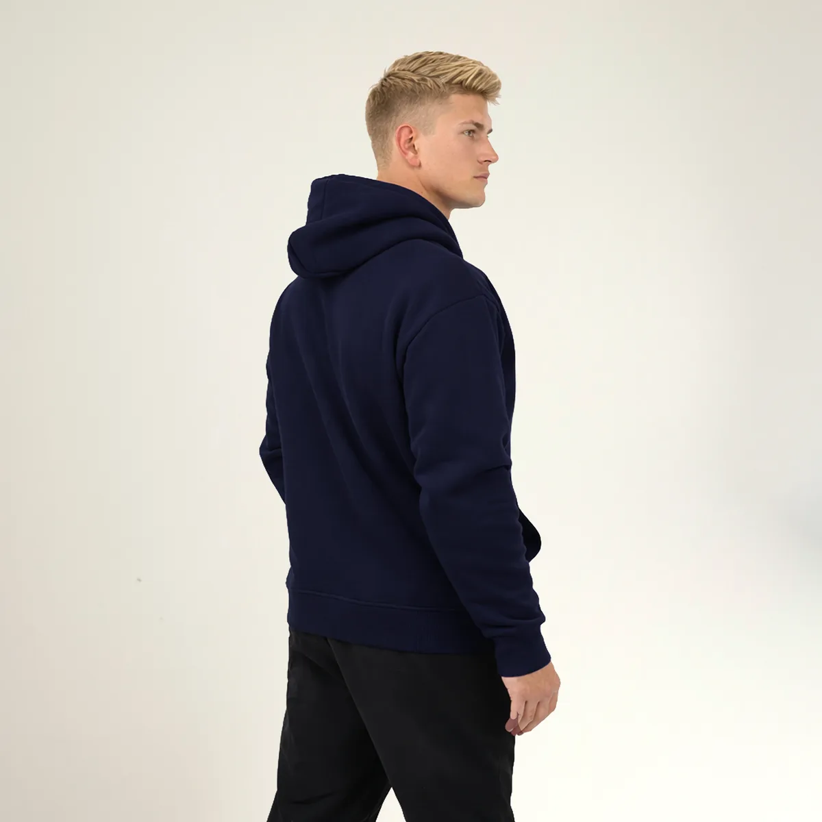 Hoodie Dunkelblau Unisex - L – Bild 3
