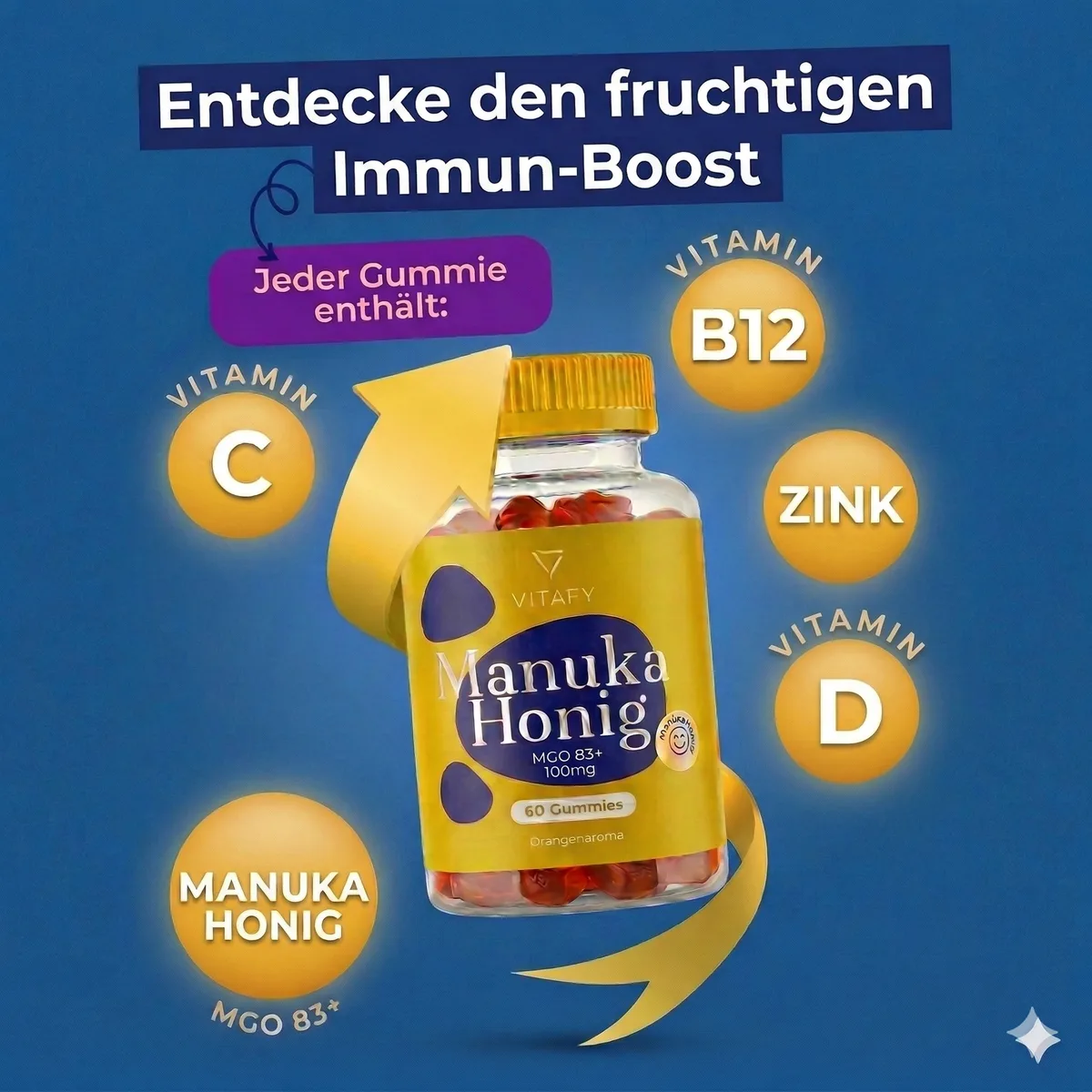 Manuka Honig (60 Gummies) – Bild 3