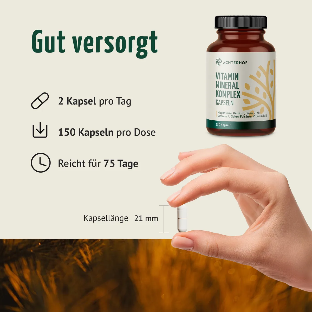 Vitamin Mineral Komplex (150 Kapseln) – Bild 5
