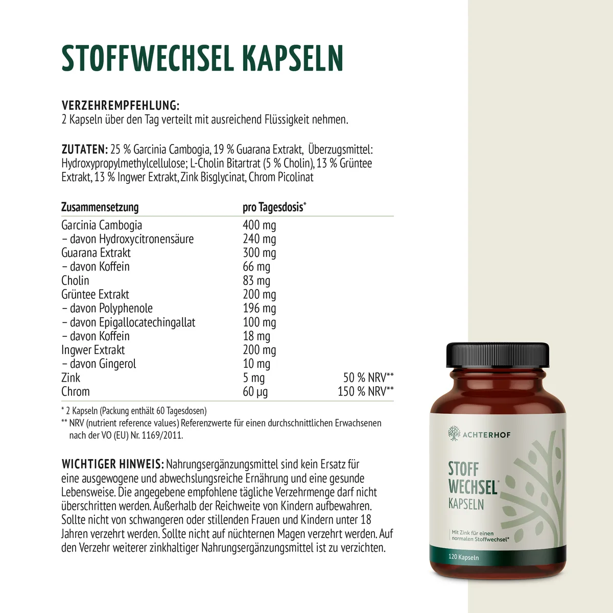 Stoffwechsel Kapseln (120 Kapseln) – Bild 6