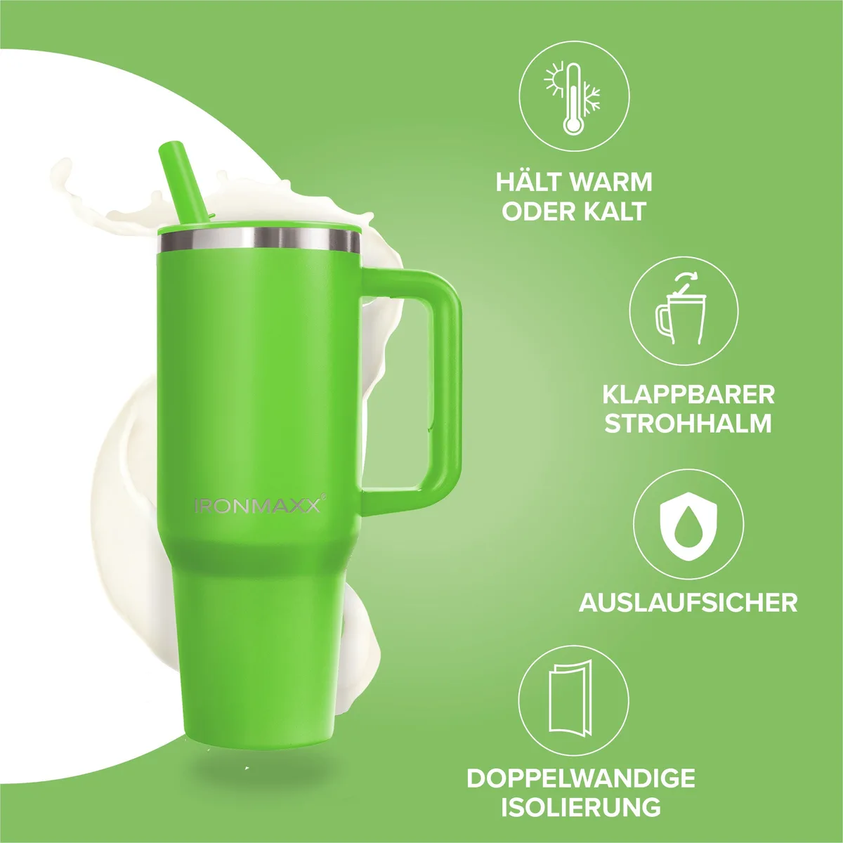 IronMaxx Cup V4.0 (1200ml) - Active Green – Bild 2
