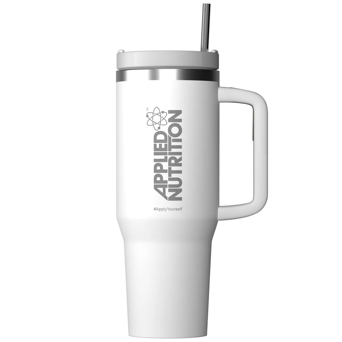 Applied Nutrition Kühler Becher – hocheffiziente Isolierung – beste Getränkehaltung – ultimativer Komfort – langlebiges Design – (1,2 Liter – Weiß)
