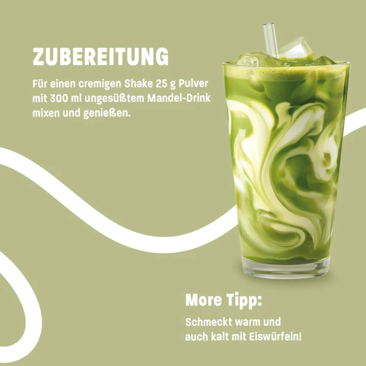 MORE Protein Iced Matcha Latte, 500g, Matcha Grünteepulver mit wertvollen Proteinen, wenig Zucker und Fett - made in Germany – Bild 5