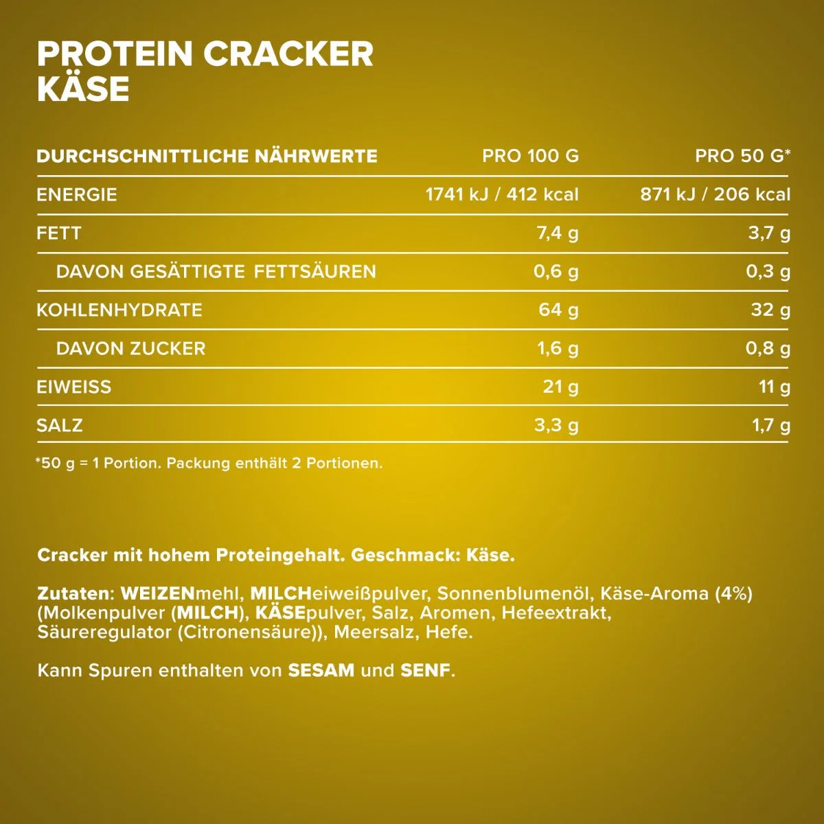 Protein Cracker (100g) - Cheese – Bild 4