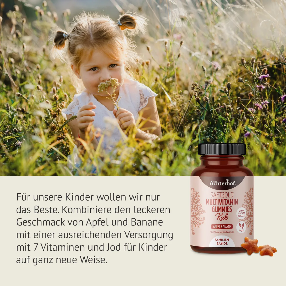 Saftgold Multivitamin Kids Gummies Apfel Banane (190 Stück) – Bild 3