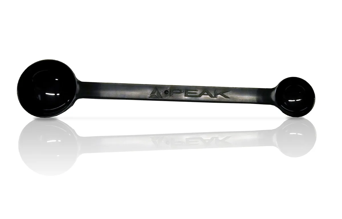 PEAK XXL Dosierlöffel 30cm (Zweiseitig) - 1 Stück (1er Pack) - Schwarz - Kunststoff - Meßlöffel