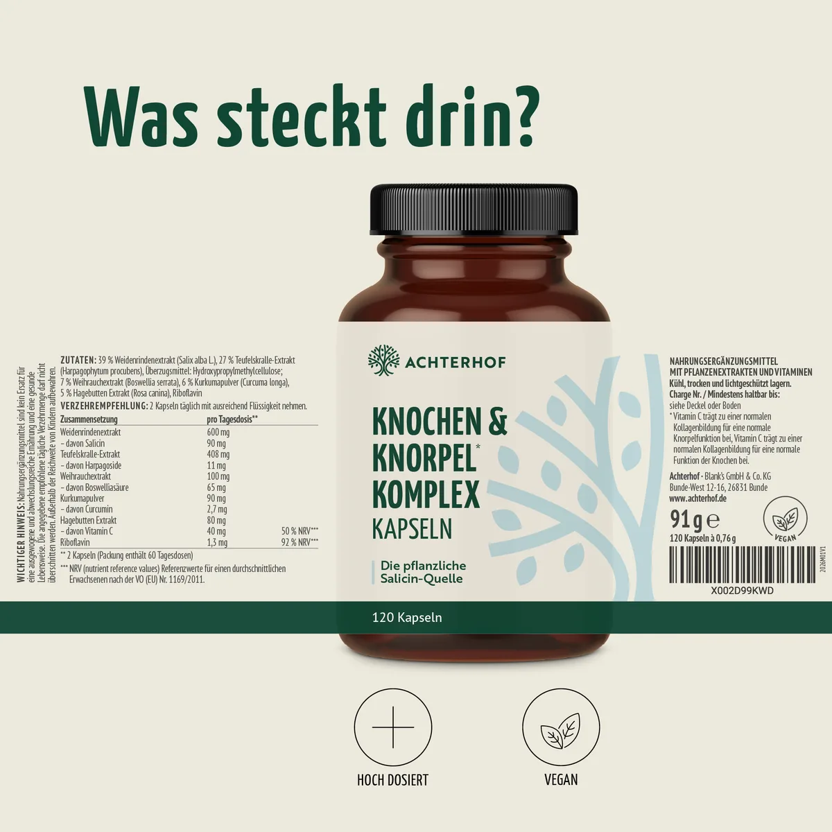 Knochen & Knorpel Komplex (120 Kapseln) – Bild 7