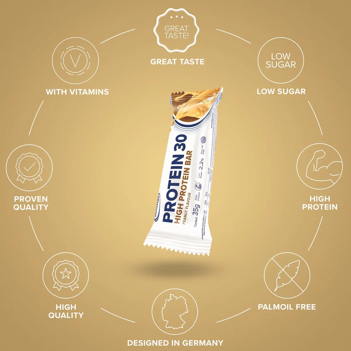 Protein 30 Protein Riegel (35g) - Erdnuss – Bild 5
