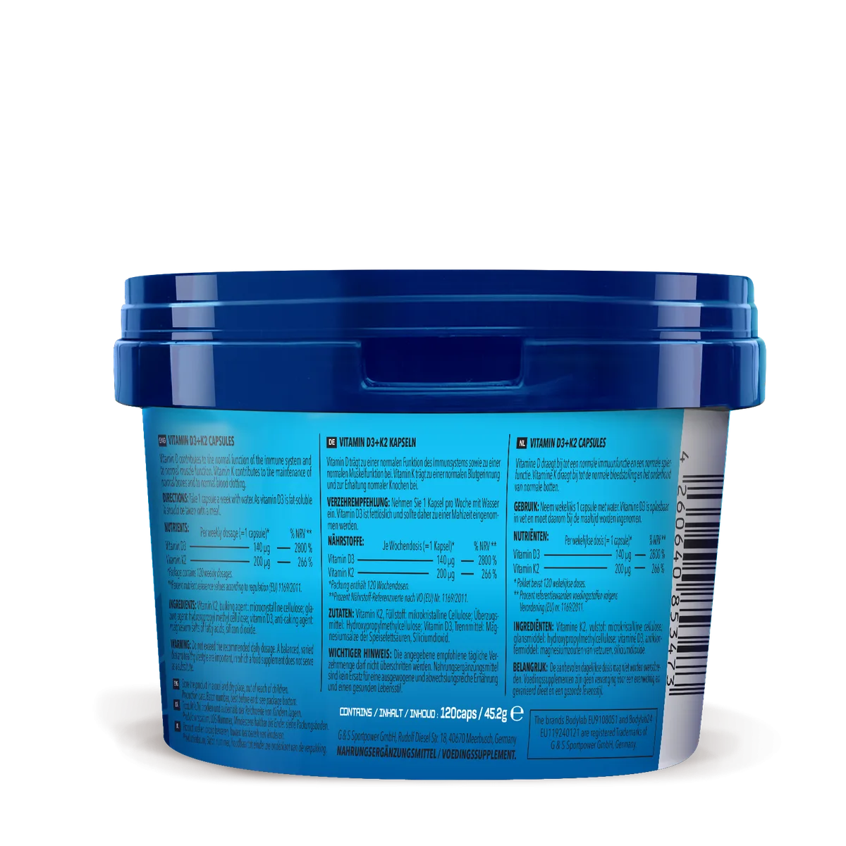 Vitamin D3 + K2 (120 Kapseln) – Bild 2