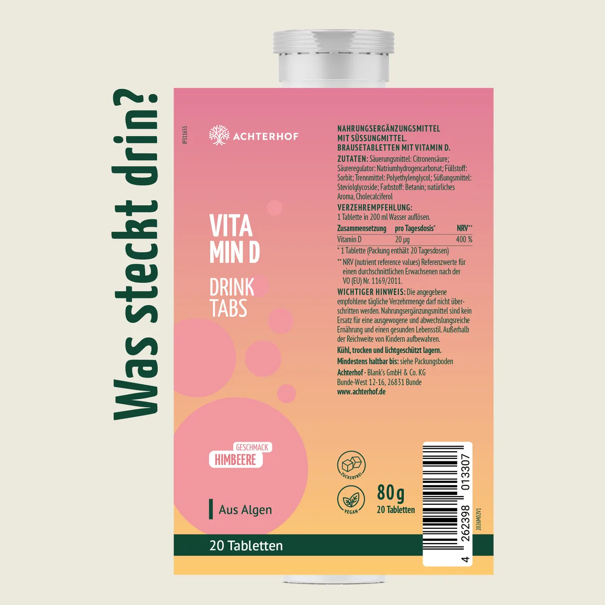 Vitamin D Drink Tabs (20 Tabletten) – Bild 5