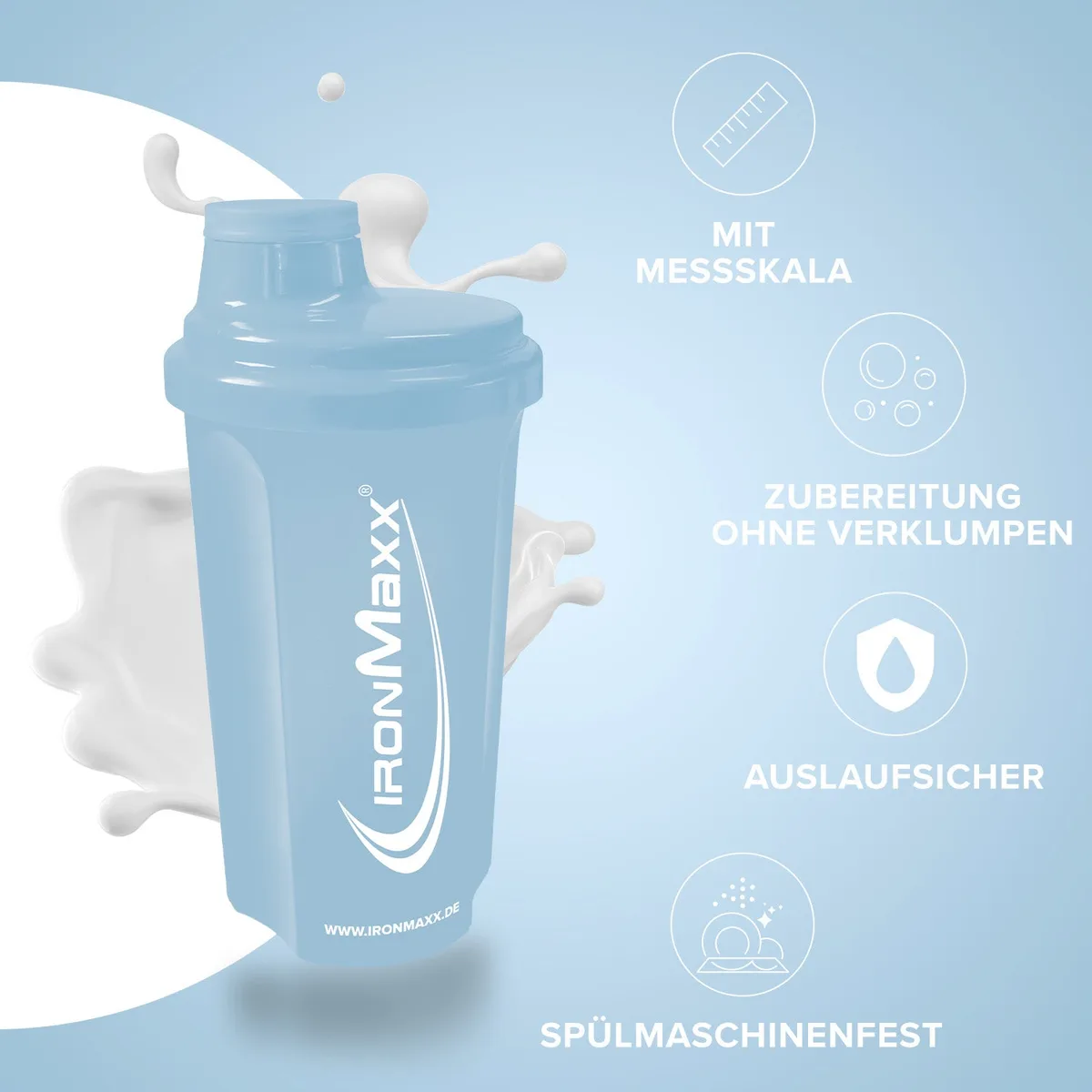 Shaker (700ml) - Columbia Blue – Bild 2