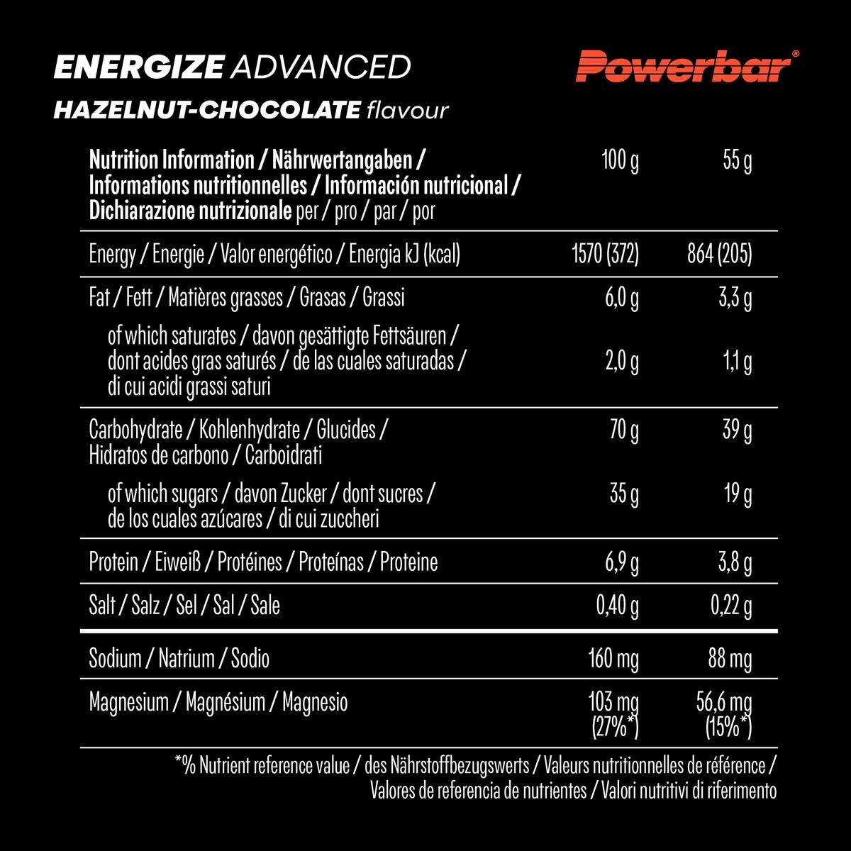 Energize Advanced (15x55g) Hazelnut Chocolate – Bild 6
