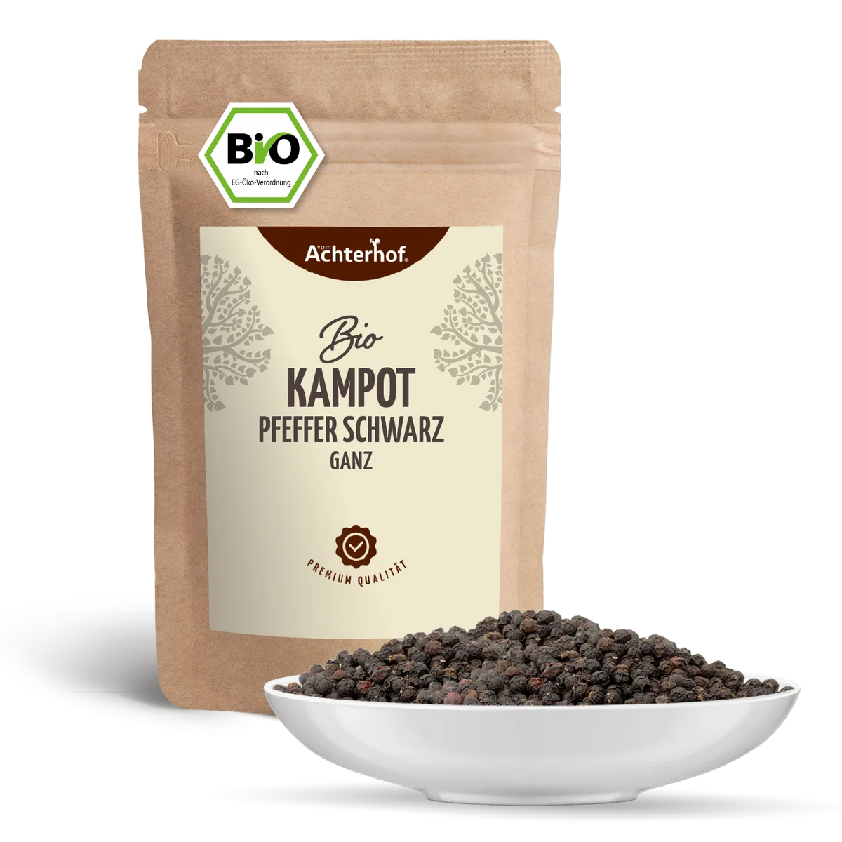 Kampot Pfeffer schwarz ganz Bio (250g) – Bild 2