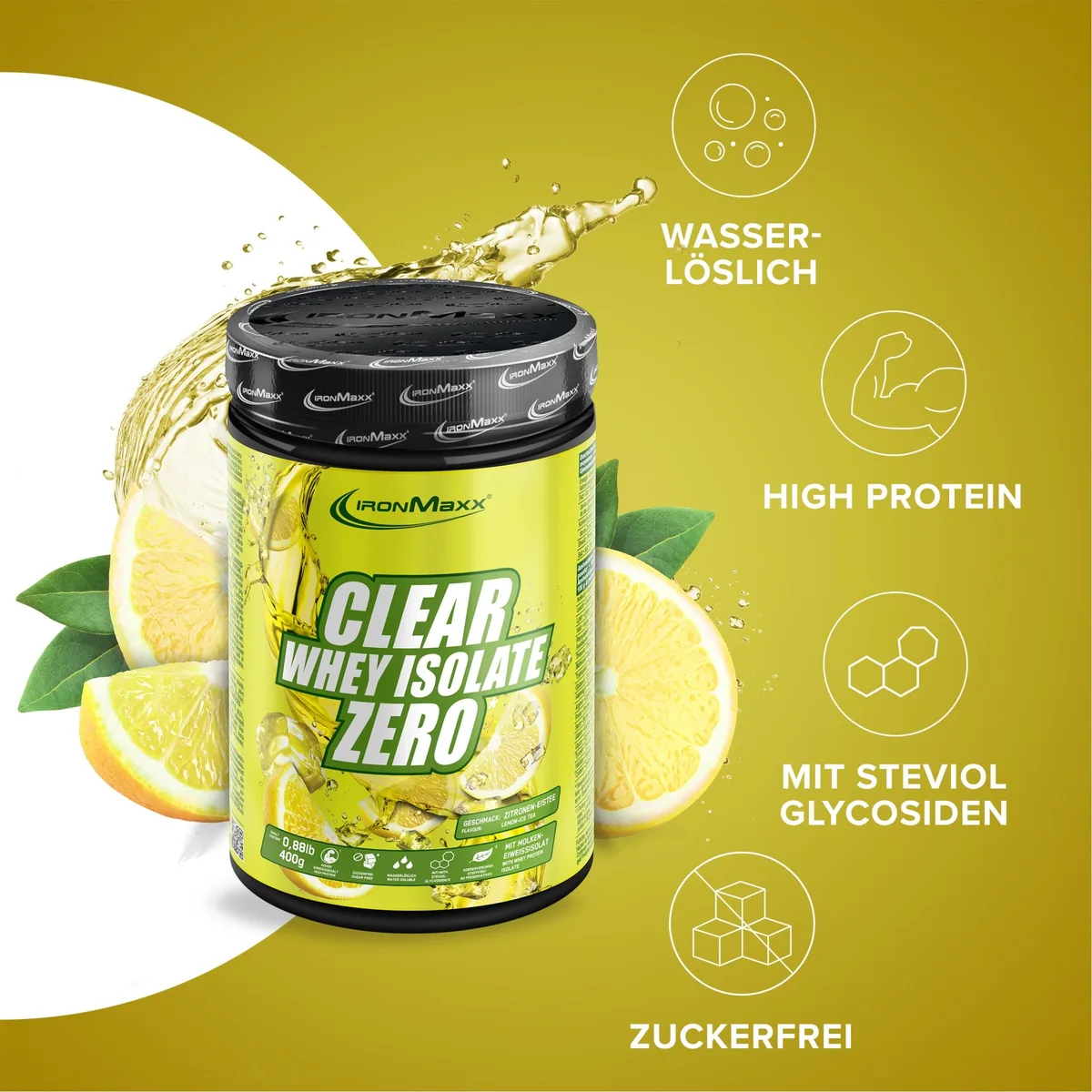 Clear Whey Isolate ZERO (400g) - Lemon Ice Tea – Bild 8