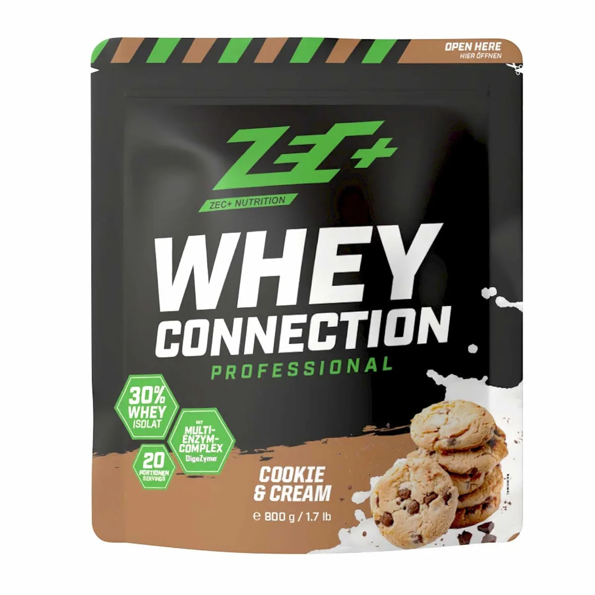 ZEC+ WHEY CONNECTION PROFESSIONAL 800g 800g / Schoko-Erdnuss-Karamell – Bild 4