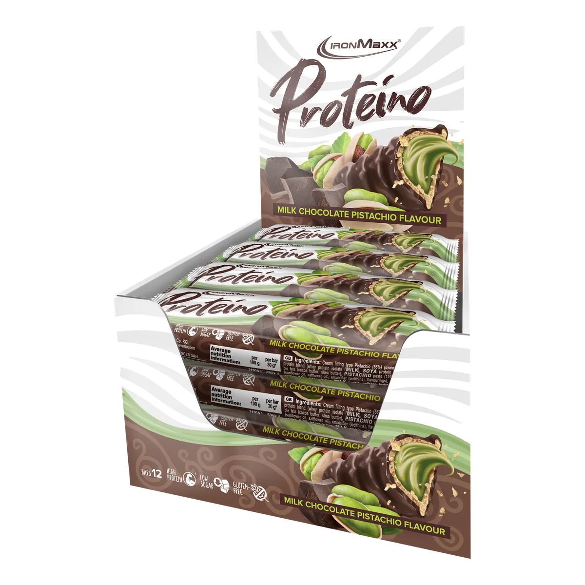 Proteino (12x30g) - Milk Chocolate Pistachio