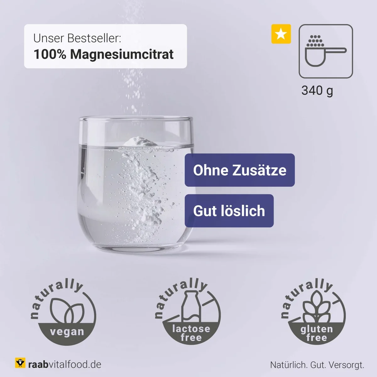 Magnesiumcitrat Pulver (340g) – Bild 4