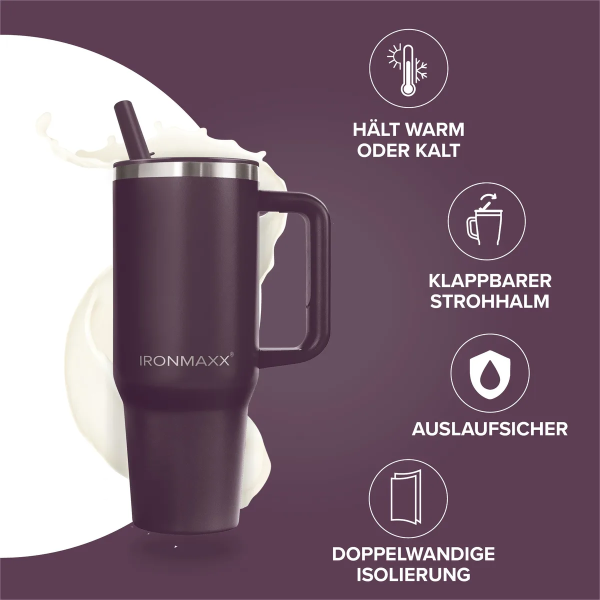IronMaxx Cup V4.0 (1200ml) - Liquid Cherry – Bild 2