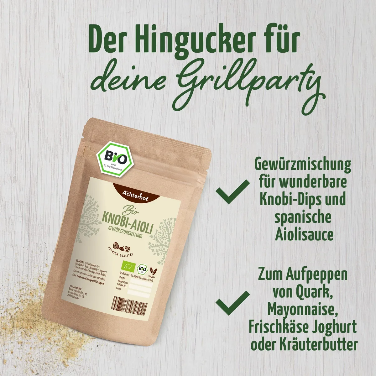 Knobi-Aioli Gewürzzubereitung Bio (100g) – Bild 3