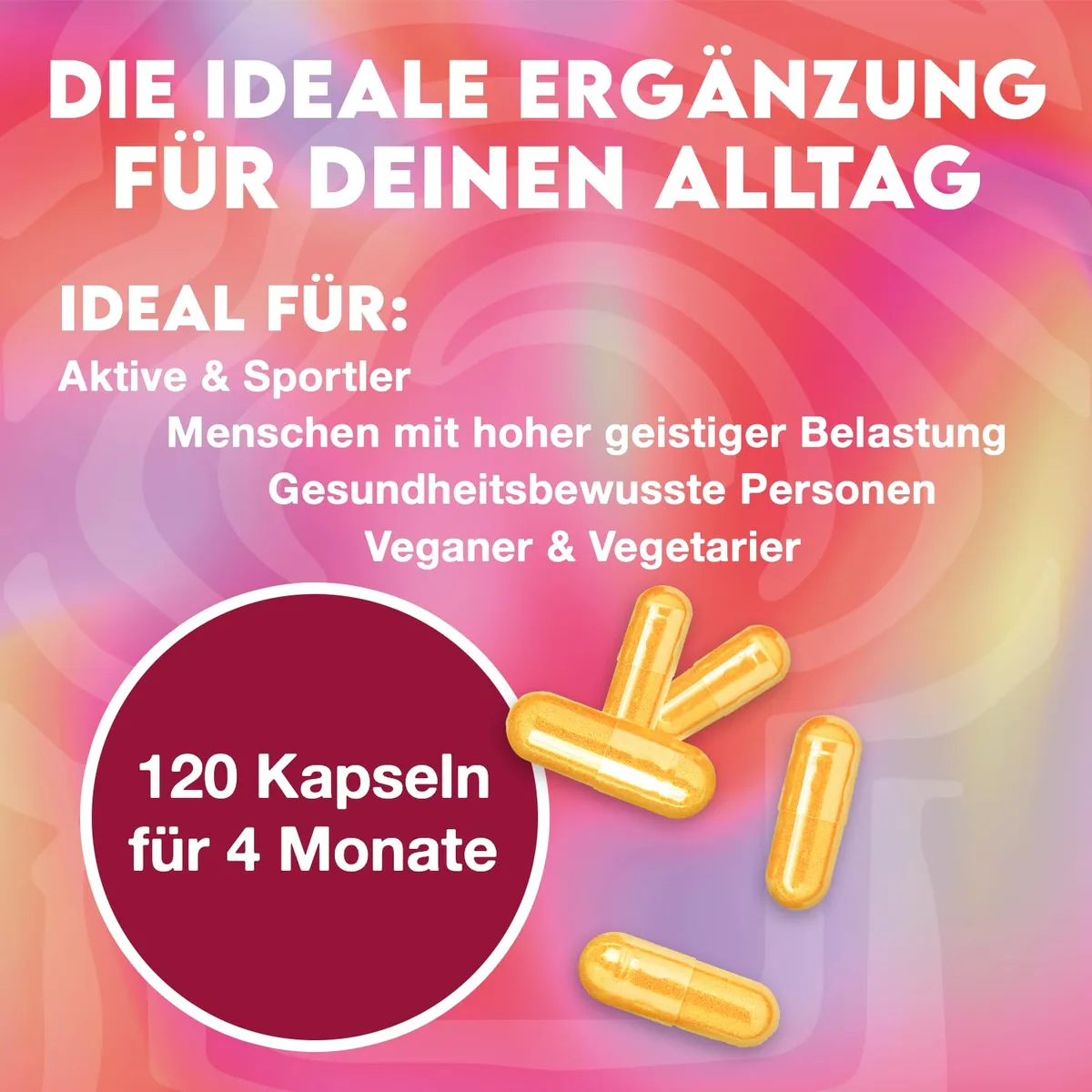 INLEAD - Vitamin B Complex mit Bioaktiven Formen & Quatrefolic | Alle essentiellen B-Vitamine in einer Kapsel pro Tag | Vegan - 120 Kapseln – Bild 4