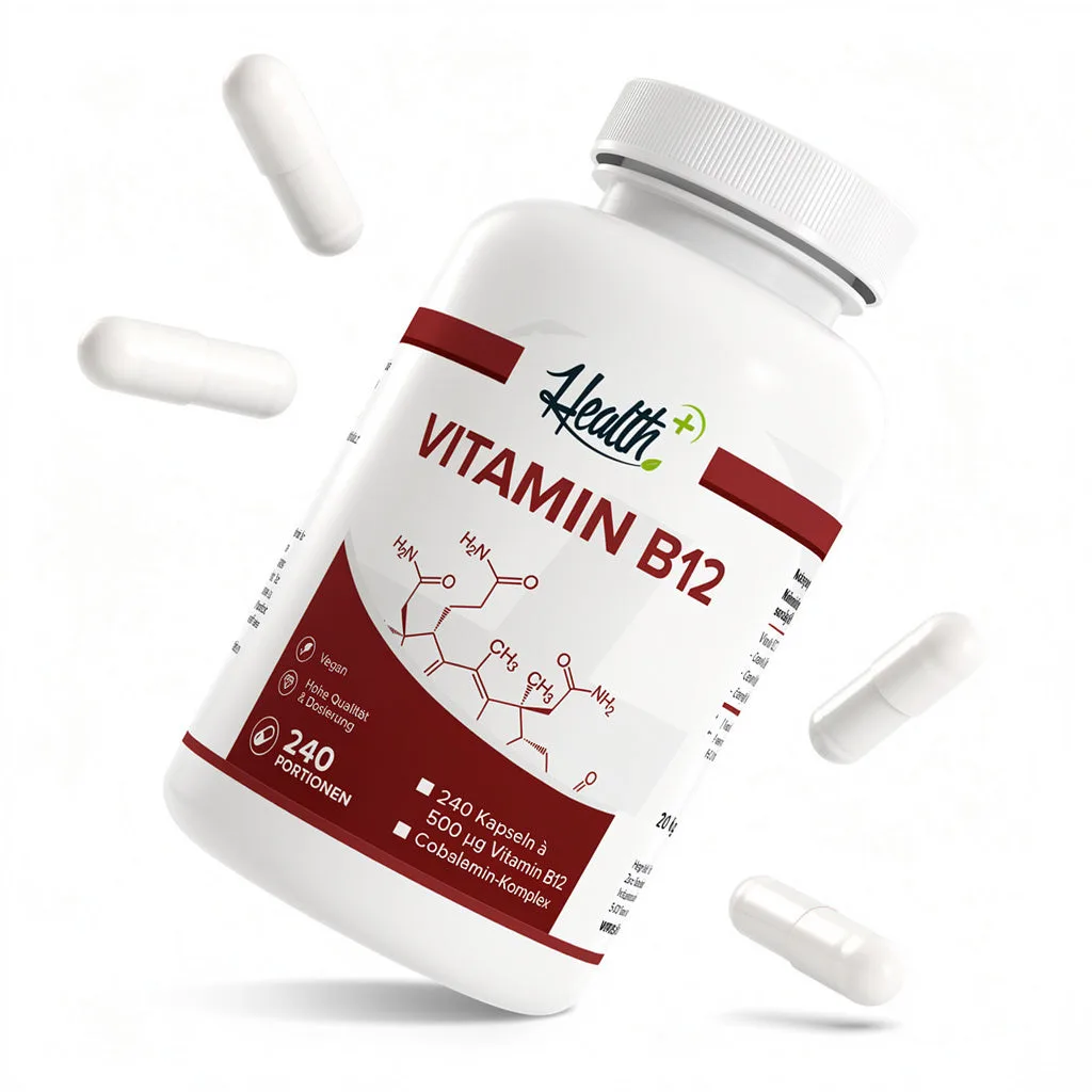 HEALTH+ VITAMIN B12, 240 Kapseln – Bild 2