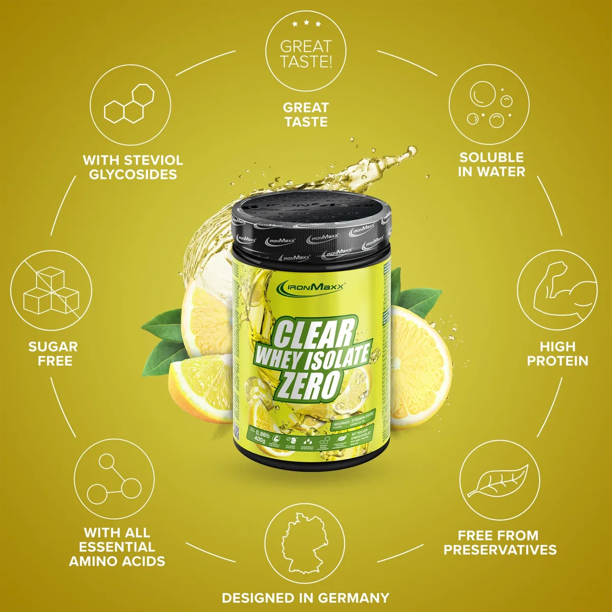Clear Whey Isolate ZERO (400g) - Lemon Ice Tea – Bild 6