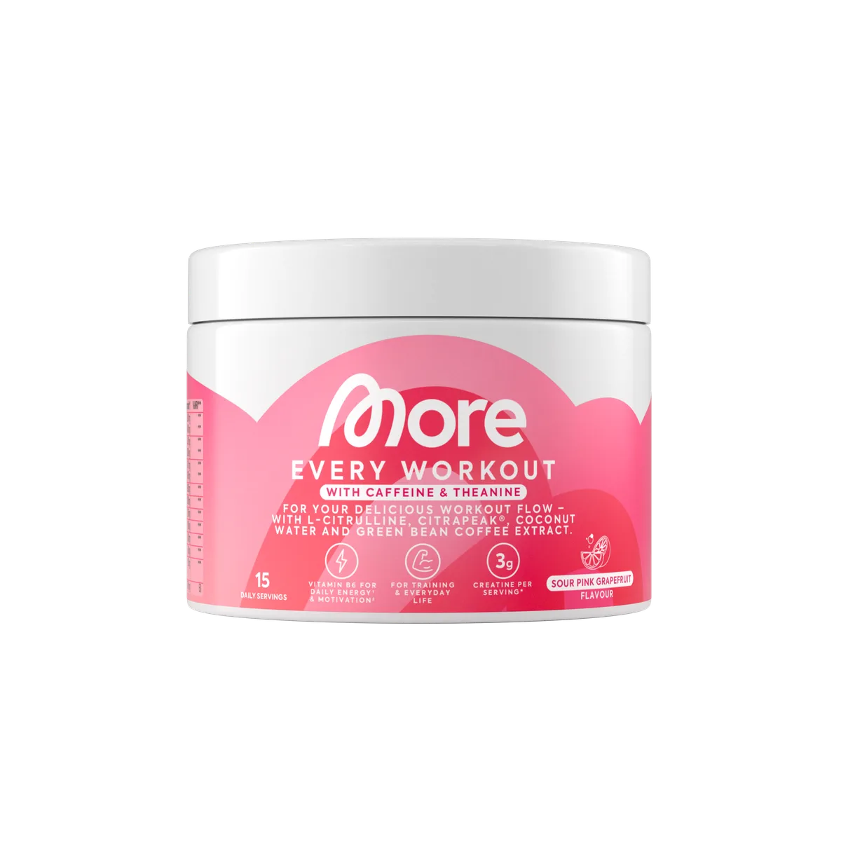 Every Workout Sour Pink Grapefruit (without Caffeine) / 18g Probe – Bild 2