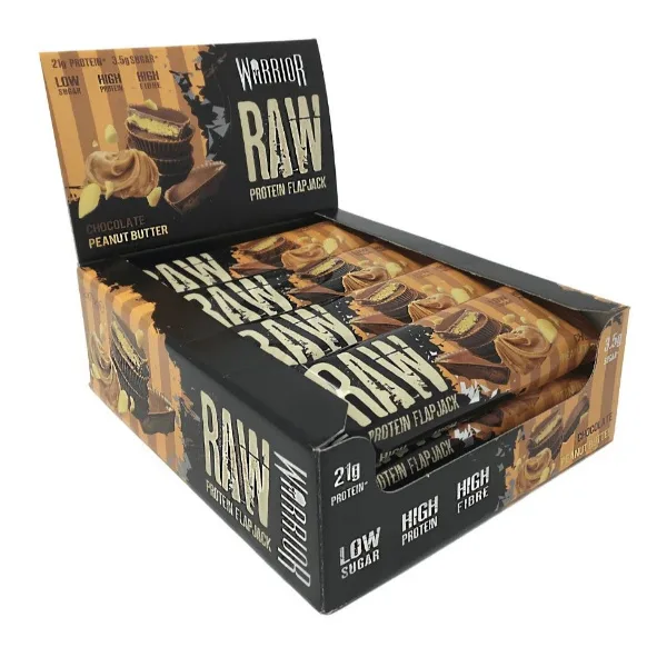 Warrior Raw Protein Flapjack, 12x75g im Karton