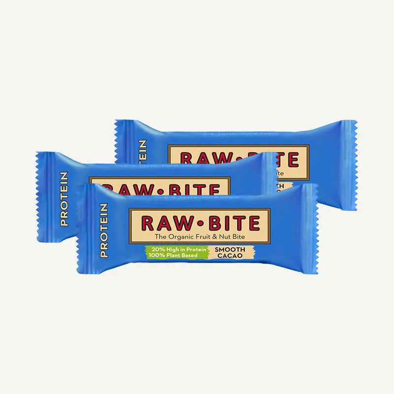 Rawbite Protein Riegel Smooth Cacao / 3 x 45 g – Bild 3
