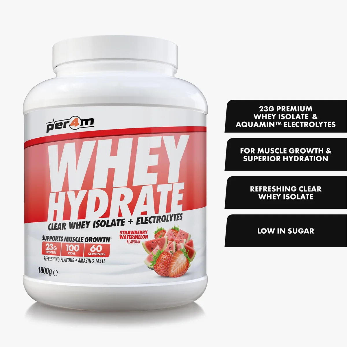 Per4m Whey Hydrate (1800g) Strawberry Watermelon - Eiweiße - Klares Protein – Bild 2