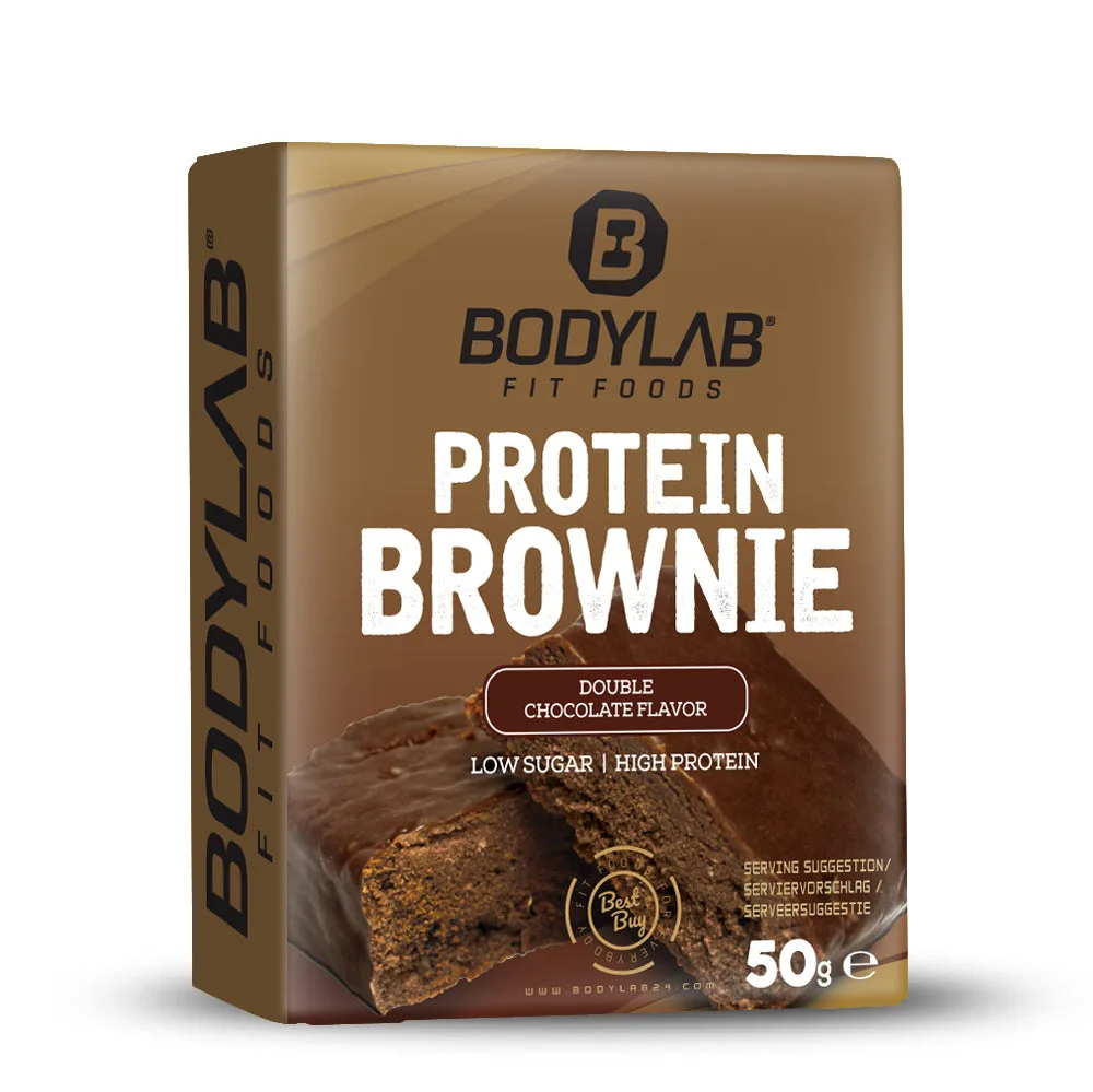 Protein Brownie (12x50g) Caramel + Mandeln und Pekannüsse – Bild 3