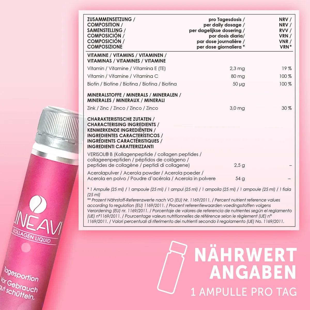 Kollagen Liquid (30x25ml Trinkfläschchen) – Bild 6