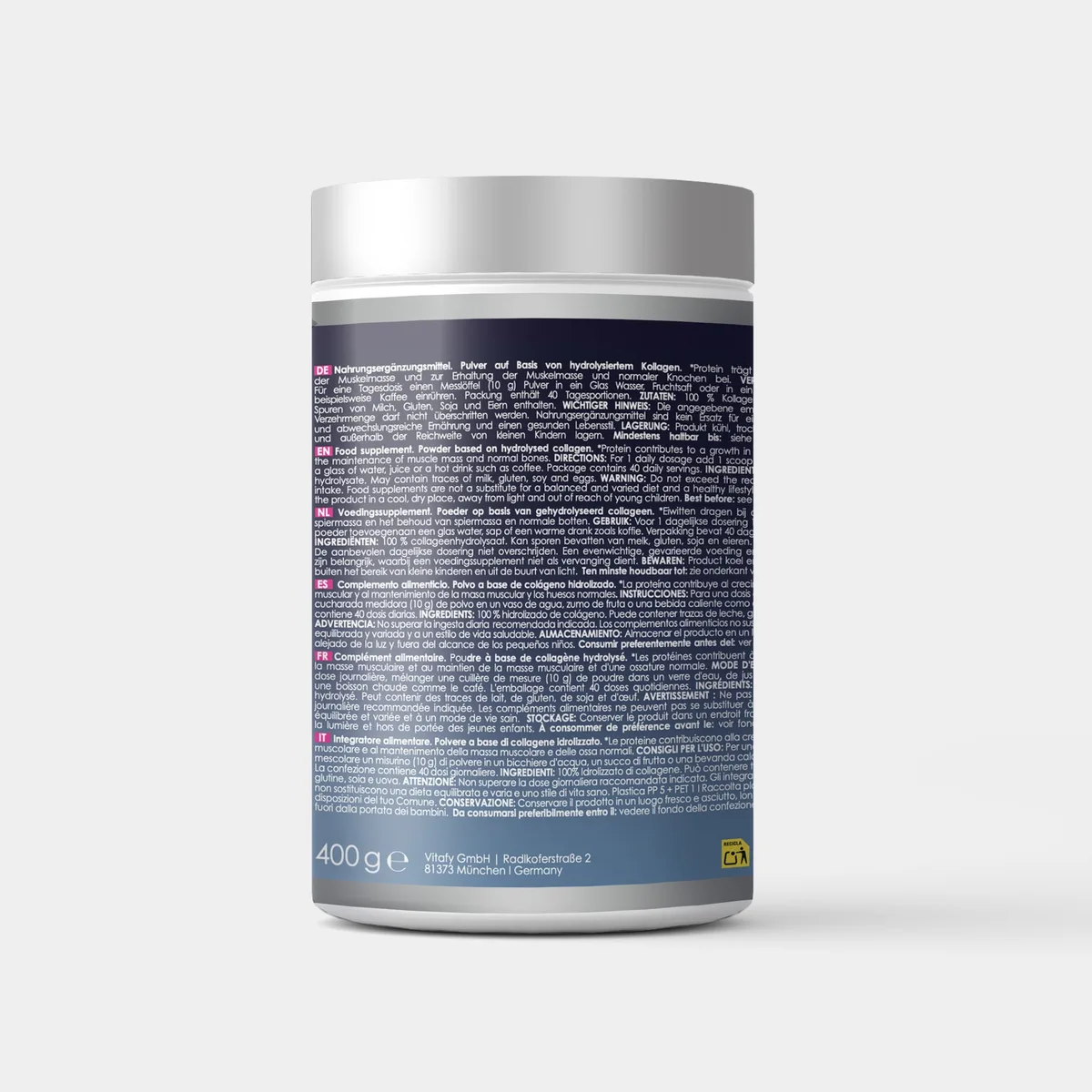 Kollagen Proteinpulver (400g) Schokolade – Bild 3