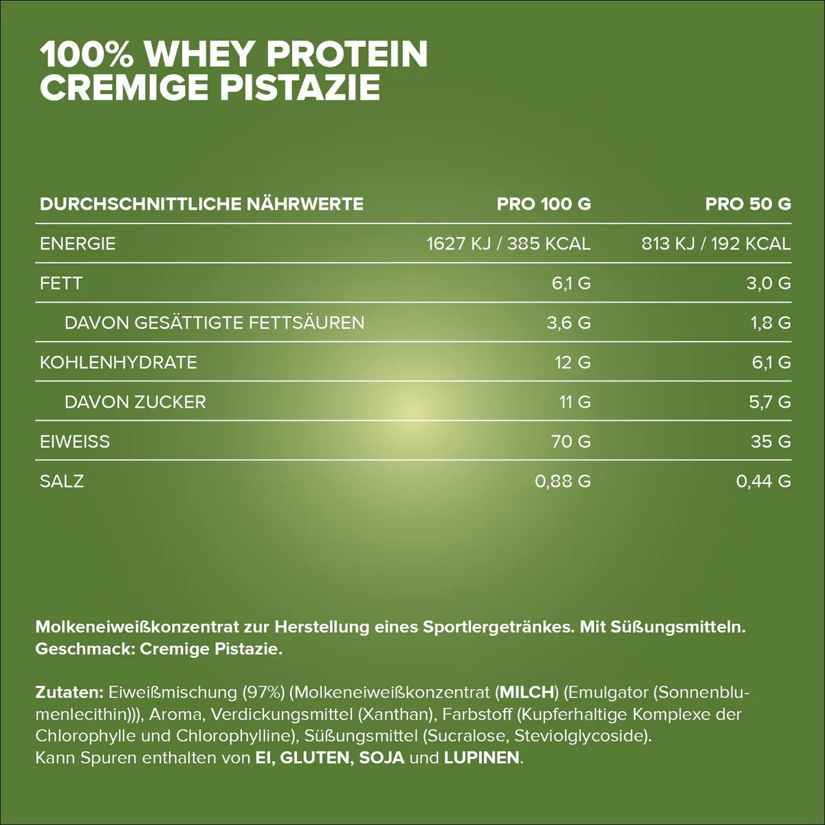 100% Whey Protein (900g) - Cremige Pistazie – Bild 4