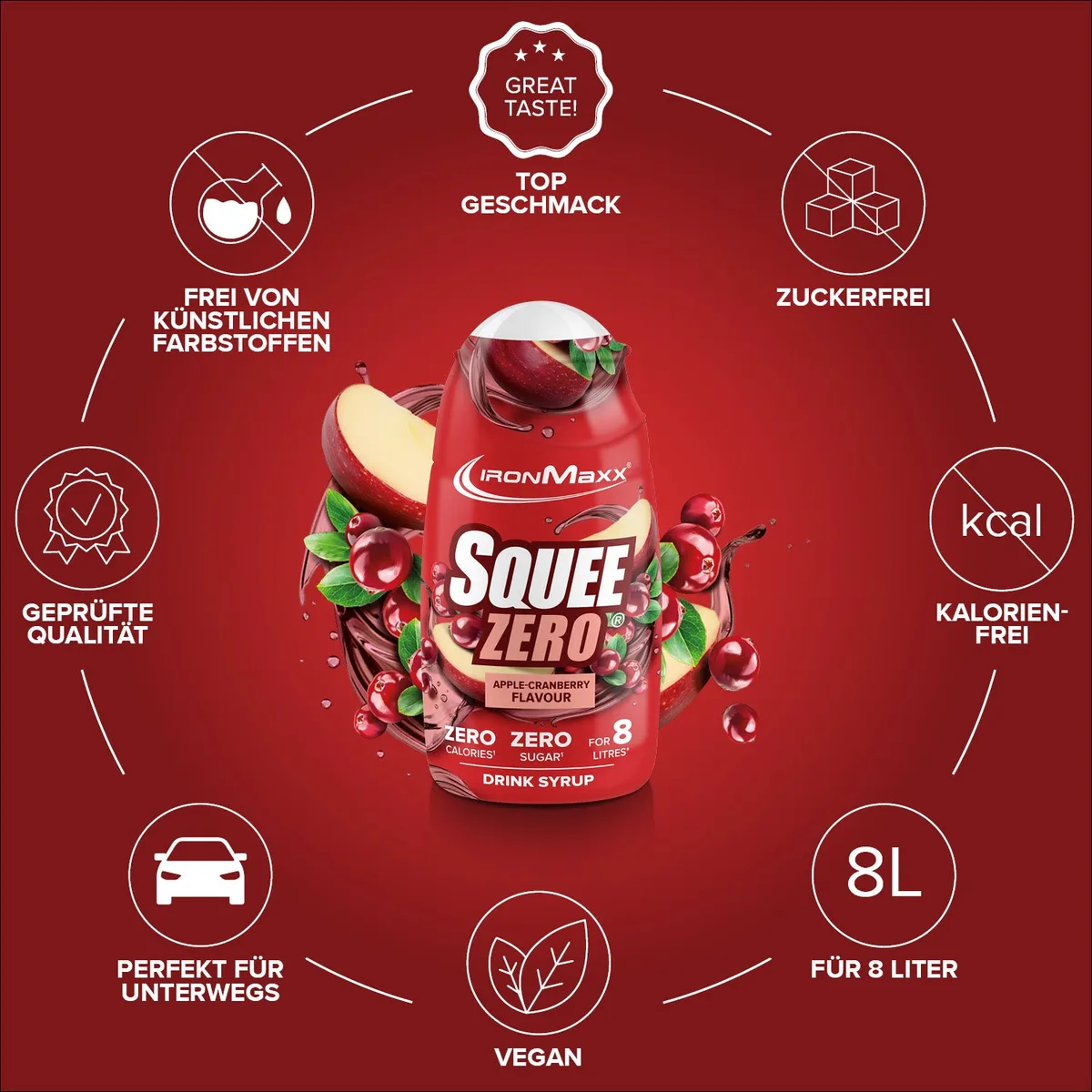 SqueeZero (65ml) - Apple Cranberry – Bild 5
