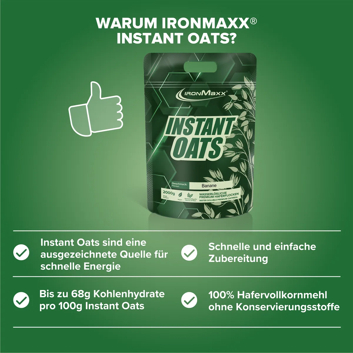 Instant Oats (2000g) - Banane – Bild 4