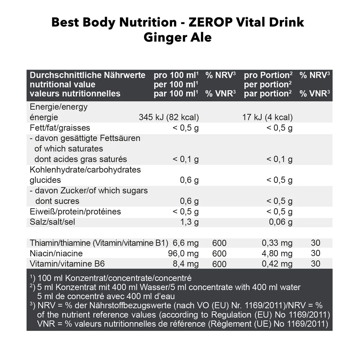 Vital Drink Zerop (1000ml) Kirsche – Bild 6