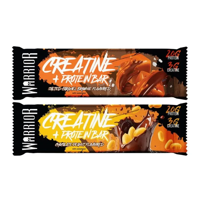 Warrior Creatine Protein Bar, 75g 12 x 75g BOX / Salted Caramel Brownie