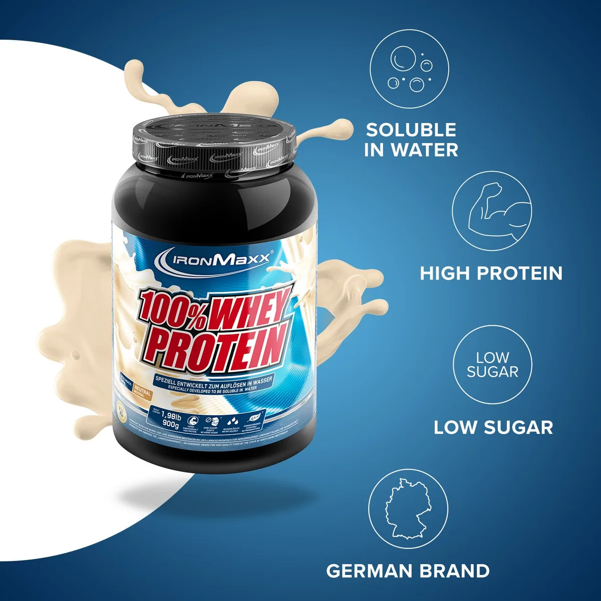 100% Whey Protein (900g) - Neutral – Bild 7